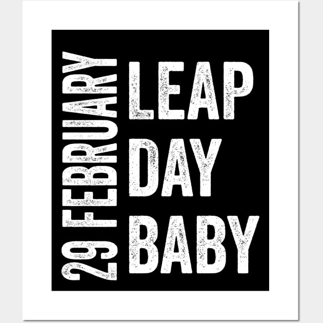 Leap Day Baby Grunge Wall Art by Miozoto_Design